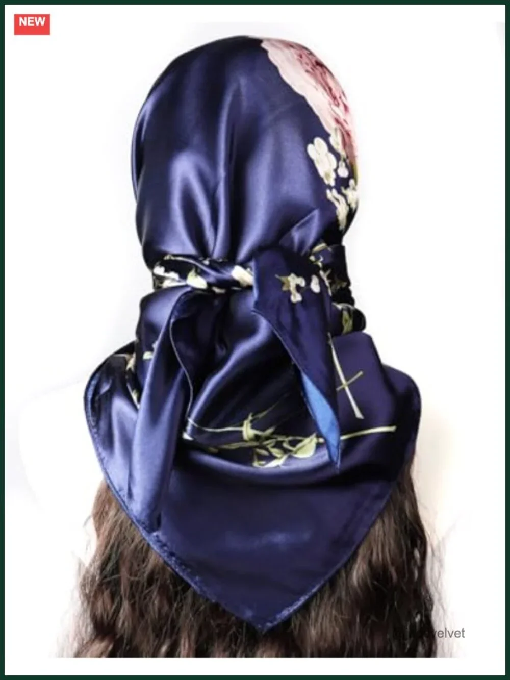 Satin Head Scarf for Women Silk Feel Square Bandana Hair Wrap 35x35